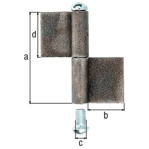 K04 2-Piece Construction Band Welding Suitable Raw Steel Round Head 140/50/14/70 mm GAH <b>Metal</b> <b>Frames</b> - Product Image 1