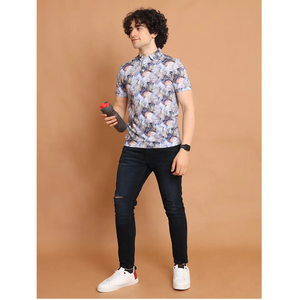 เสื้อยืดผ้าฝ้าย100% พิมพ์ลายดิจิตอลแบบทันสมัยสำหรับผู้ชายเสื้อยืดครึ่งแขนใส่สบายอเนกประสงค์ - Product Image 1