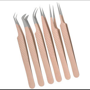 Pinzas para Pestañas de Acero Inoxidable con Logotipo Personalizado de Alta Calidad, Punta Puntiaguda para Uso en Salón de Belleza, Marca NOMZI, 10 Piezas al por Mayor - Product Image 4