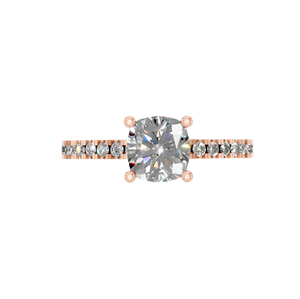 แหวนหมั้นเพชรโมอิสสีเงินสเตอริง925ขนาด6.5มม. เบาะรองนั่งตัดหินด้านข้างเป็นง่ามชุบโรเดียมเครื่องประดับสำหรับทุกเพศ - Product Image 3