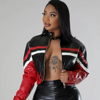 Veste en cuir pour femmes au design unique-Slim imperméable et coupe-vent Logo personnalisé Style motard pour dames et filles