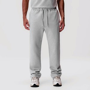 กางเกงวอร์มผู้ชายผ้าฝรั่งเศสเทอร์รี่คุณภาพสูง OEM 100% ผ้าฝ้าย ทรงตรง ขากว้าง สไตล์หรูหรา แบบเรียบๆ ไม่มีลาย สั่งทำได้ - Product Image 2