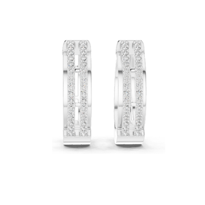 0.512 CT Lab Diamond <b>Hoop</b> <b>Earrings</b> Round Brilliant Cut 18KT, 14KT, 10KT Gold & 925 <b>Silver</b> Rose, Yellow, White Gold - Product Image 3