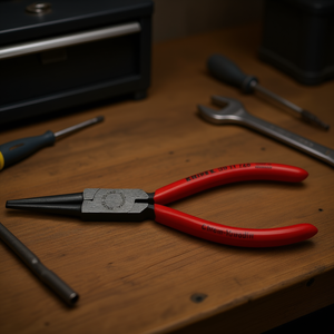 For Knipex <b>Long</b> <b>Nose</b> Pliers Black Anodized with Polished Head Plastic Coated Handles Smooth Gripping Jaws - Product Image 3