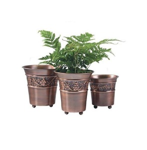 Pure Handmade Copper <b>Planter</b> Set of 3 with Custom Shape and Size with Great Quality <b>Planter</b> Set <b>for</b> Home Decor - Product Image 1