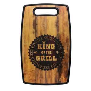 Planche à découper écologique King of the Grill, grande taille, plateau de service durable pour aliments et ustensiles de cuisine - Product Image 3