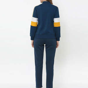 Conjunto Deportivo de Invierno para Mujer de Primera Calidad, Manga Larga, Dos Piezas, 100% Algodón, Talla Grande, con Paneles Decorativos - Product Image 6