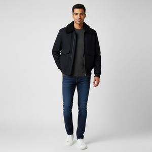 Chaqueta Bomber Impermeable de Invierno para Hombre con Logotipo Personalizado OEM, Bordado, Cremallera, Estilo Urbano, Alta Calidad, Corte Regular, Moda - Product Image 4