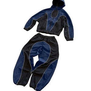 wholesCustom Logo Windbreaker Tracksuit Men Waterproof Lightweight <b>Running</b> Suit Outdoor Training Jogging Sportswear Set - Product Image 4