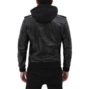 Blouson aviateur en peau de vache véritable pour homme Veste en cuir chaud en peau de mouton véritable pour l'hiver 2025 Style lettre motif - Product Image 4