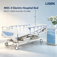 Lit médical électrique 5 fonctions pour soins intensifs, lit de soins infirmiers réglable pour patients, lit médical en ABS pour usage à domicile et en soins intensifs, manuel d'utilisation