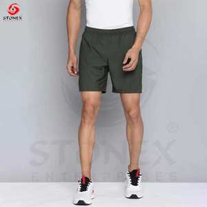 Pantalones cortos de gimnasio con logotipo personalizado para hombre, Joggers ligeros de poliéster con cintura elástica, estampado de cintura media, ropa deportiva para entrenamientos para correr - Product Image 2