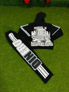 Survêtement d'hiver imprimé à capuche élégant pour homme, confortable, durable, léger, 100% coton pour la salle de sport, la course à pied, le jogging, décontracté - Product Image 2