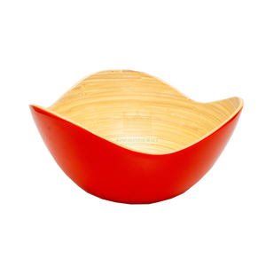 Cuenco de bambú de nuevo diseño de tamaño personalizado 2022, forma de flor moderna para ensalada/Decoración de aperitivos, artículo popular de Vietnam a precio barato - Product Image 2