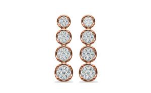 Ensemble de bijoux de mode original en plaqué or blanc/jaune avec zircon, collier et boucles d'oreilles pour les fêtes, cadeaux conçus pour les femmes - Product Image 3