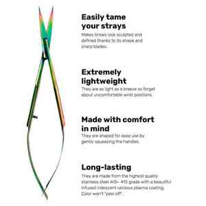 Kit de toilettage de précision en acier inoxydable avec pince à sourcils durable, meilleur outil pour tailler les sourcils indisciplinés - Product Image 2