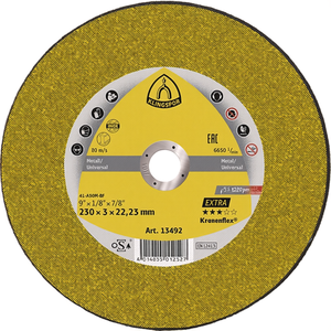 Disque de coupe KLINGSPOR A24 Extra D125xB3.2mm, forme GEK, pour matériaux moyennement durs, 12200 tr/min, paquet de 25 pour meules - Product Image 3