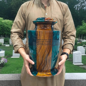 โกศเผาศพทำจากเรซินโรสวู้ดแกะสลักด้วยมือที่ระลึกที่ระลึกงานศพสัตว์เลี้ยงและมนุษย์โกศ - Product Image 6