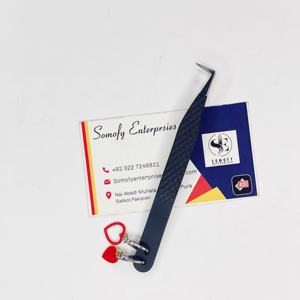 Pinzas de Acero Inoxidable de Alta Calidad Somofy Enterprises, Precisión Duradera, Punta Serrada/Lisa/Dentada, Dijes de Corazón, Pestañas de 10 mm - Product Image 6