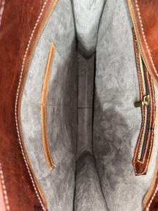 Morocco Design Moroccan Leather <b>Women's</b> Handmade Satchel <b>Bag</b> Boho Berber Vintage Style Genuine Leather Zipper Closure - Product Image 5