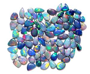 คุณภาพสูงธรรมชาติออสเตรเลียออปเลต์สีดำโอปอล Cabochon เรียบ8x6mm-14x8mm อัญมณีหลวมสำหรับการทำเครื่องประดับ - Product Image 4