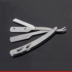 Maquinilla de afeitar recta inoxidable personalizada al por mayor con cuchilla no desechable cuchillo de afeitar de peluquero - Product Image 4