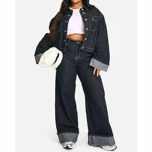 Premium Quality Women Denim <b>Jacket</b> Breathable Windproof Trendy Blue Jean Autumn Winter Outerwear Casual Fashion Wear - Product Image 3