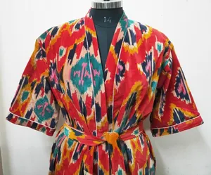 Peignoir pour femmes Robe kimono en velours Robe indienne longue en velours Peignoir kimono unisexe en velours Peignoirs luxueux pour femmes - Product Image 1