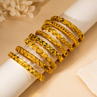 Bracelet en cuivre plaqué or 24 carats YL pour les mariées de Dubaï, accessoires de mariage de style indien de luxe pour femmes, or sable, vente en gros