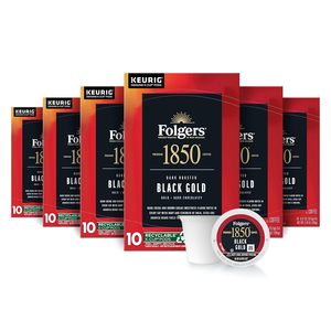 Folgers 1850 Black Gold, Café Tostado Oscuro, Cápsulas Keurig K-Cup, Cajas de 10 Unidades (Paquete de 6) - Product Image 4