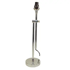 Lampe de chevet réglable en argent métallisé, minimaliste, Base en métal argenté brillant, nickelé, lampes décoratives de Table de nuit - Product Image 1