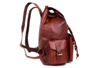 Sac à dos unisexe vintage de haute qualité en cuir véritable avec cordon de serrage, bandoulière arquée, couleurs personnalisables, idéal pour l'école