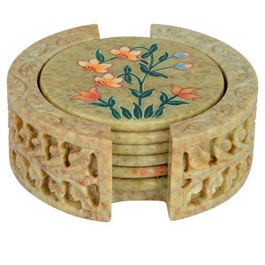 Sous-verre en marbre de qualité supérieure, artisanal indien, pour la décoration de table, la maison et la cuisine, sous-verre décoratif à vendre, fabriqué en Inde - Product Image 6