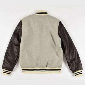 Vestes en laine mélangée unies pour hommes, produits tendance, vestes de baseball pour hommes, manches longues, vestes varsity - Product Image 2