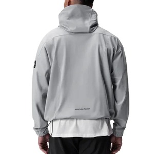 Ropa deportiva de algodón 100% para hombre, Sudadera con capucha impermeable para correr, cremallera para gimnasio, Fitness, deportes, Jersey informal, sudadera para invierno - Product Image 3