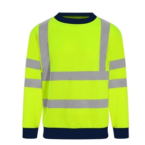 Hi Vis Apparel Workwear Sudaderas Sudadera con capucha de algodón y poliéster de alta visibilidad Característica DE SEGURIDAD reflectante Soporte de logotipo personalizado - Product Image 1