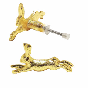 Poignées de tiroir élégantes en céramique finition dorée, boutons en fonte, poignées pour armoires de cuisine, armoires et commodes - Product Image 2