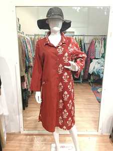 Robe longue élégante à col en V, manches longues, ceinture, motif floral, robe décontractée tendance, robe maxi bohème brodée pour femmes - Product Image 5