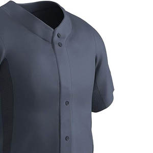 เสื้อเบสบอลแบบกระดุมเต็มเสื้อโพลีเอสเตอร์สำหรับผู้ชายเสื้อเบสบอลสีแบบสั่งทำ - Product Image 2