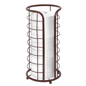 Soporte de papel tisú de metal con diseño de alambre de latón AK en acabado con recubrimiento en polvo marrón a precio mayorista para artículos de hotel/vajilla - Product Image 1