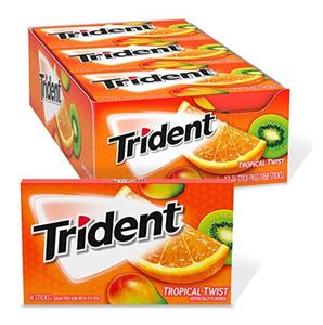High Quality Tridentt Tropical Twist <b>Gum</b> Fruity Chewing <b>Gum</b> With Long Lasting Flavor Perfect For Retail And Wholesale - Product Image 3