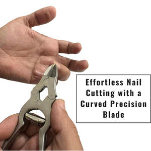 Coupe-ongles à double action pour les personnes âgées Ongles épais Boîte en acier inoxydable de qualité médicale chirurgicale à ressort unique - Product Image 2