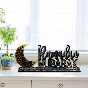 Décoration d'intérieur en acrylique Art Déco Ramadan, artisanale, spirituelle, festive, objet de décoration de table, cadeau pour le salon, le bureau - Product Image 3