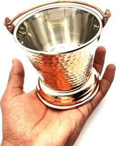Custom Logo 450ml <b>Stainless</b> <b>Steel</b> Copper Hammered Design Bucket for Serveware & Tableware for Home Hotel Restaurants - Product Image 6