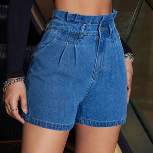 Shorts de Mezclilla para Mujer al por Mayor, Shorts de Mezclilla Cortos de Algodón Lavado, Transpirables - Product Image 2