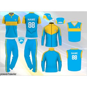 Uniforme de Cricket Powerhawke con Diseños Nuevos 2022, Jersey con Cuello, Pantalones Disponibles en Hermosos Colores y Logotipo Personalizado - Product Image 1
