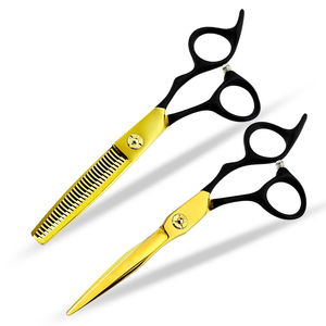 Ciseaux de coiffure professionnels en acier inoxydable, à dents, pour affiner et couper les cheveux, design personnalisé - Product Image 1