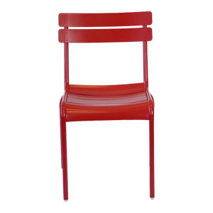 Elegante Sedia da Giardino in Metallo Rosso - Product Image 1