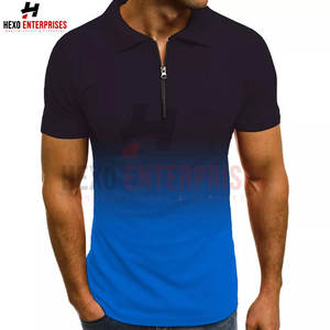 Hot Sale Men's 100% Cotton Half-<b>Zip</b> T-<b>Shirt</b> Custom Logo Best Selling Solid Pattern OEM Service Wholesale Price - Product Image 5