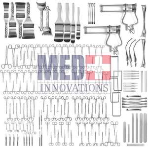 Juego de instrumentos quirúrgicos de acero inoxidable de alta calidad de Med Innovations para cirugía abdominal de laparotomía operada a máquina - Product Image 3
